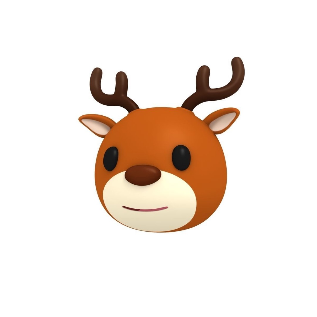 Cartoon Animal Head Pack 3D Model – Low Poly Game Asset, FBX/OBJ - View 7