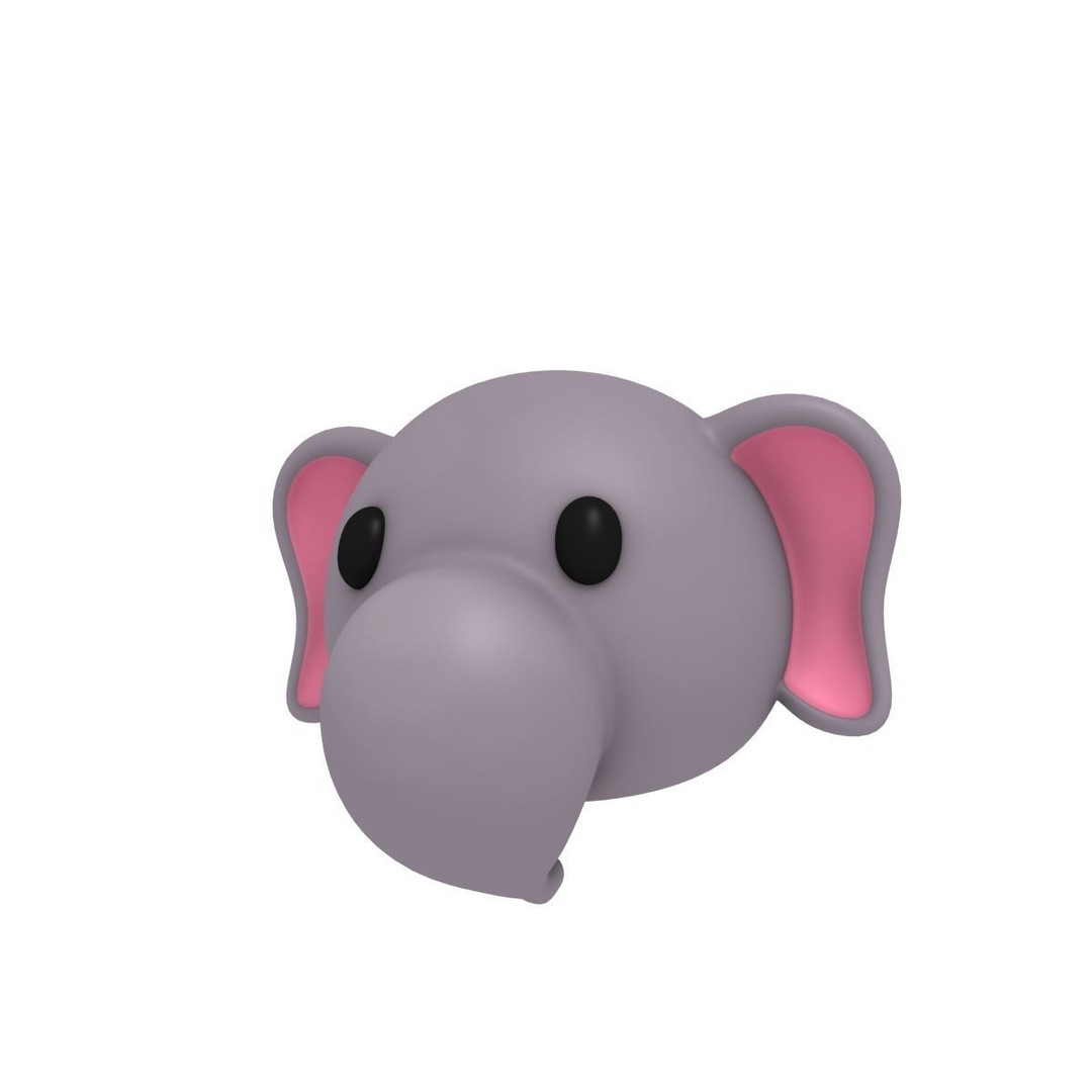 Cartoon Animal Head Pack 3D Model – Low Poly Game Asset, FBX/OBJ - View 8