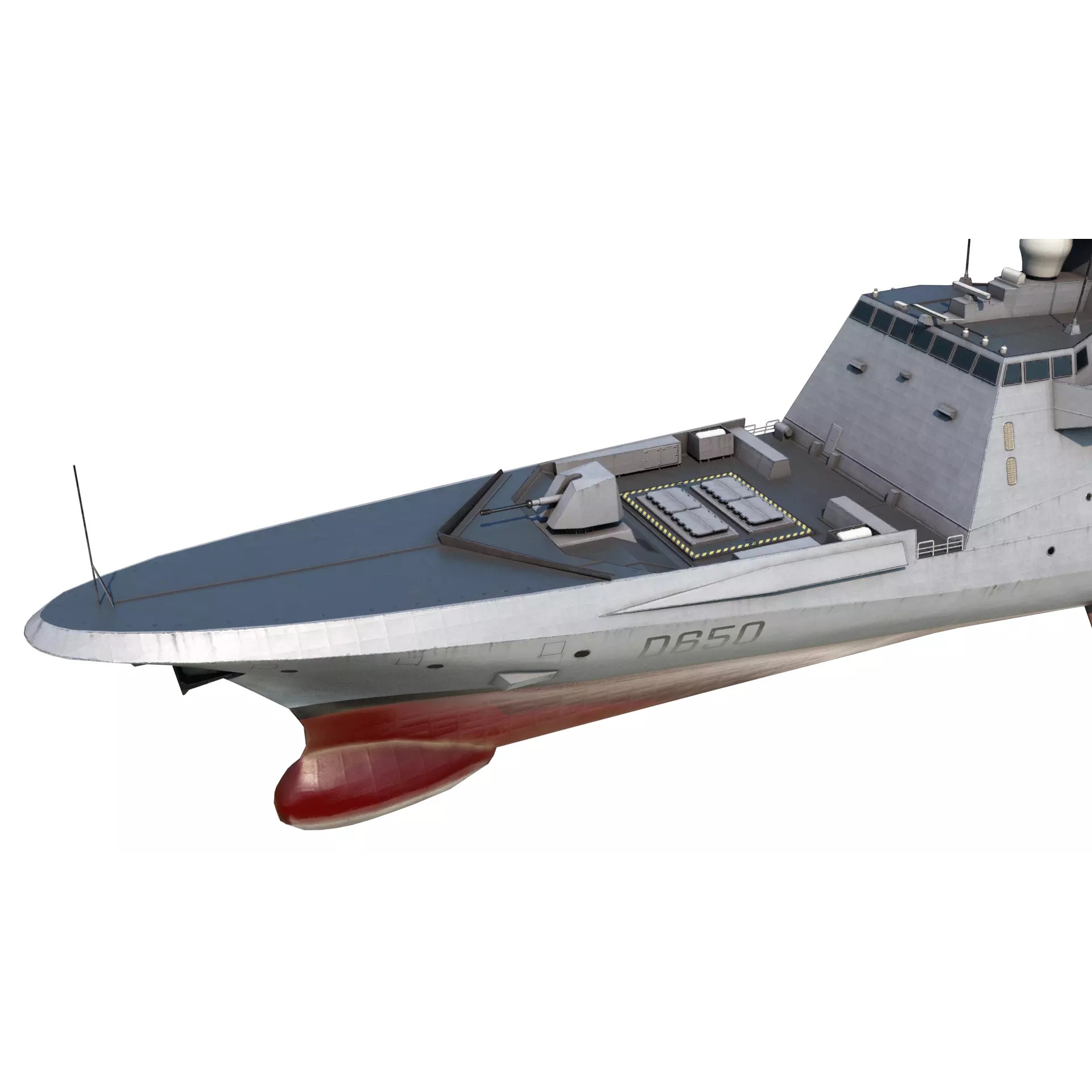 FREMM Class Frigate - Low-Poly Game-Ready 3D Model - View 11