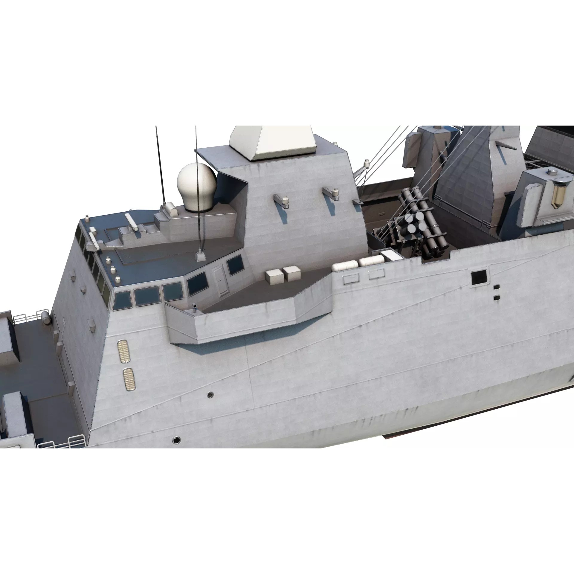 FREMM Class Frigate - Low-Poly Game-Ready 3D Model - View 12