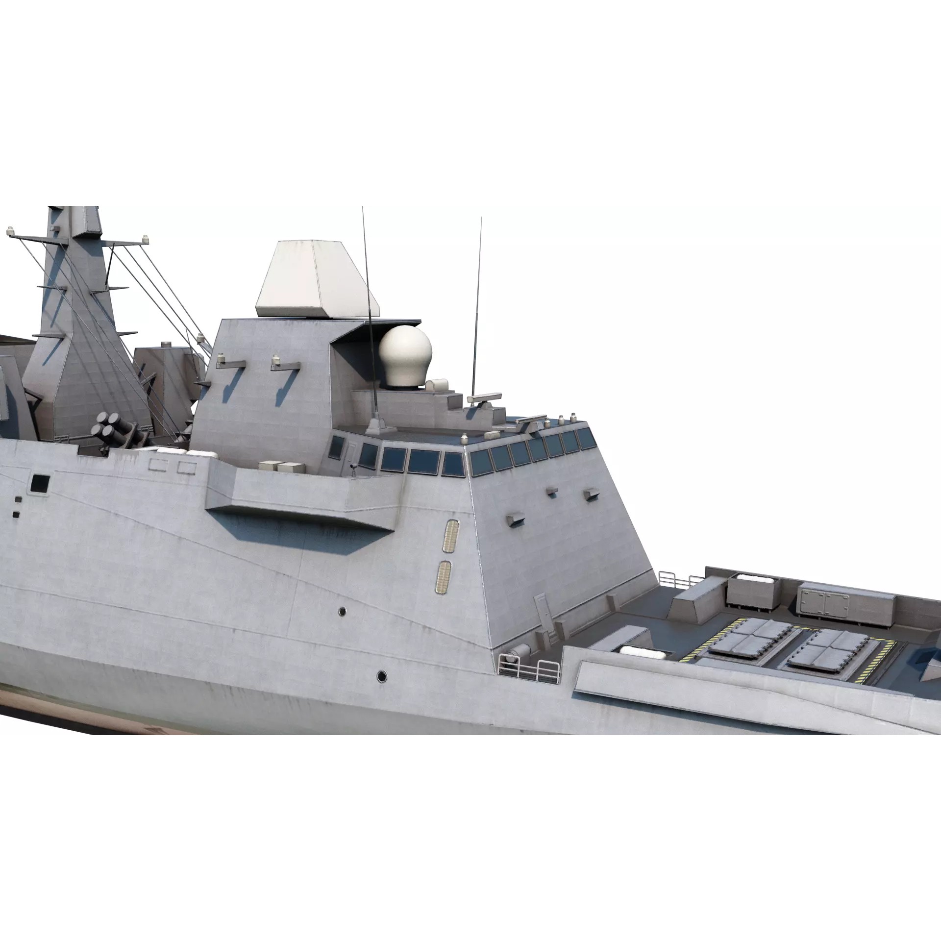 FREMM Class Frigate - Low-Poly Game-Ready 3D Model - View 8