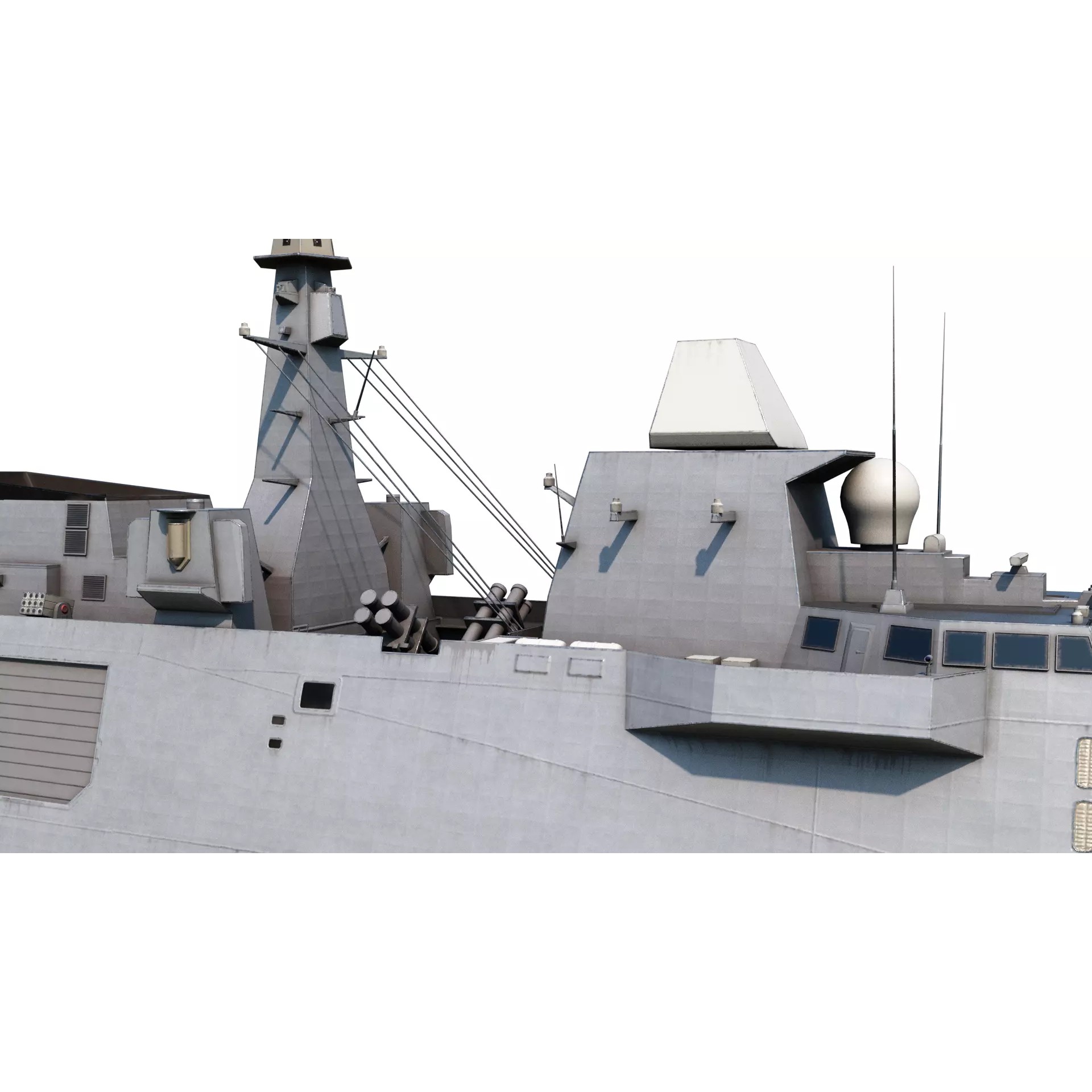 FREMM Class Frigate - Low-Poly Game-Ready 3D Model - View 9