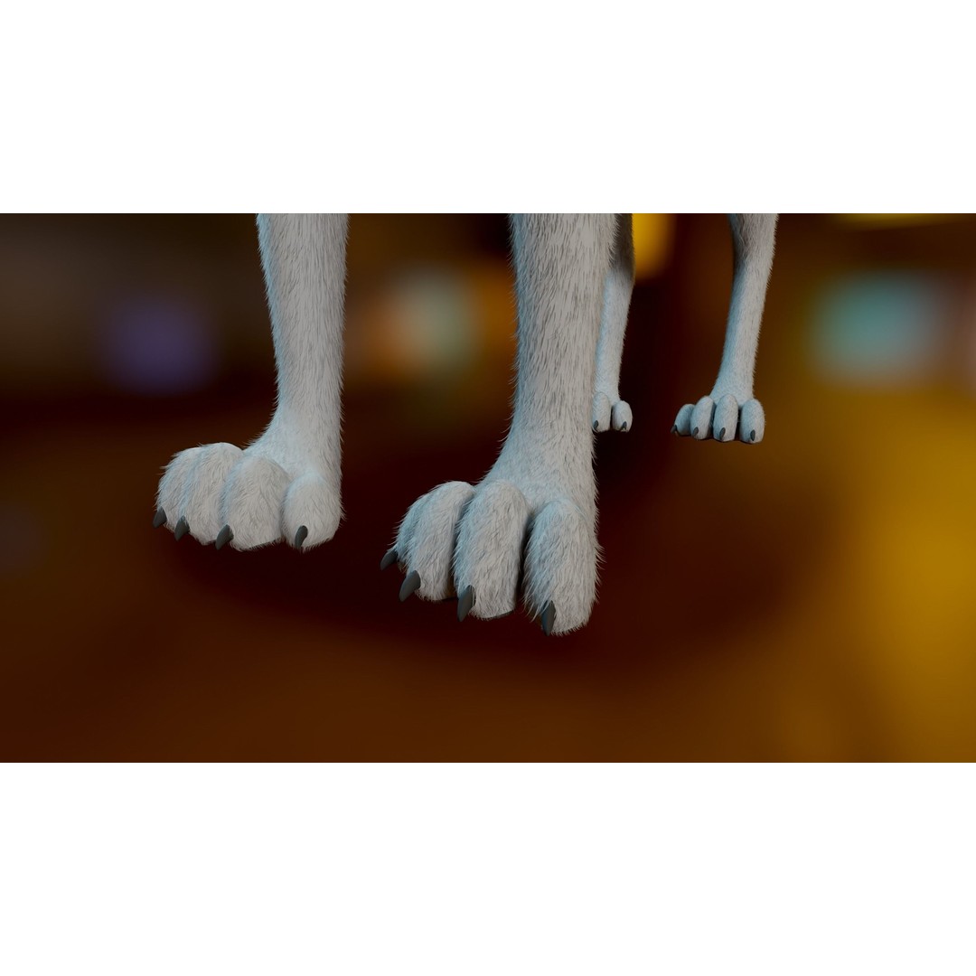 Kovu Wolf 3D Model – Rigged Character with Fur, Blender, FBX, OBJ - View 13