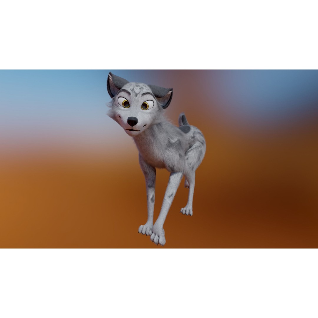 Kovu Wolf 3D Model – Rigged Character with Fur, Blender, FBX, OBJ - View 15