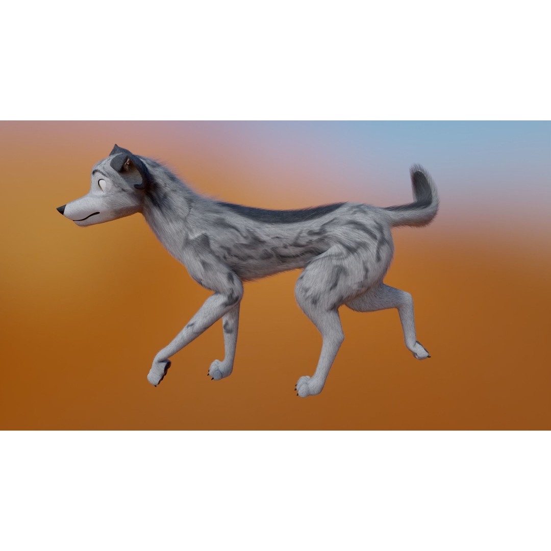 Kovu Wolf 3D Model – Rigged Character with Fur, Blender, FBX, OBJ - View 17