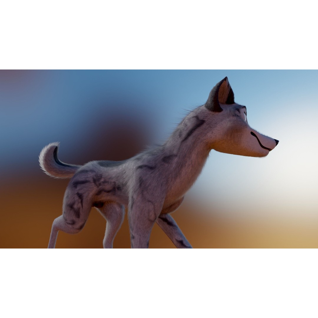 Kovu Wolf 3D Model – Rigged Character with Fur, Blender, FBX, OBJ - View 21