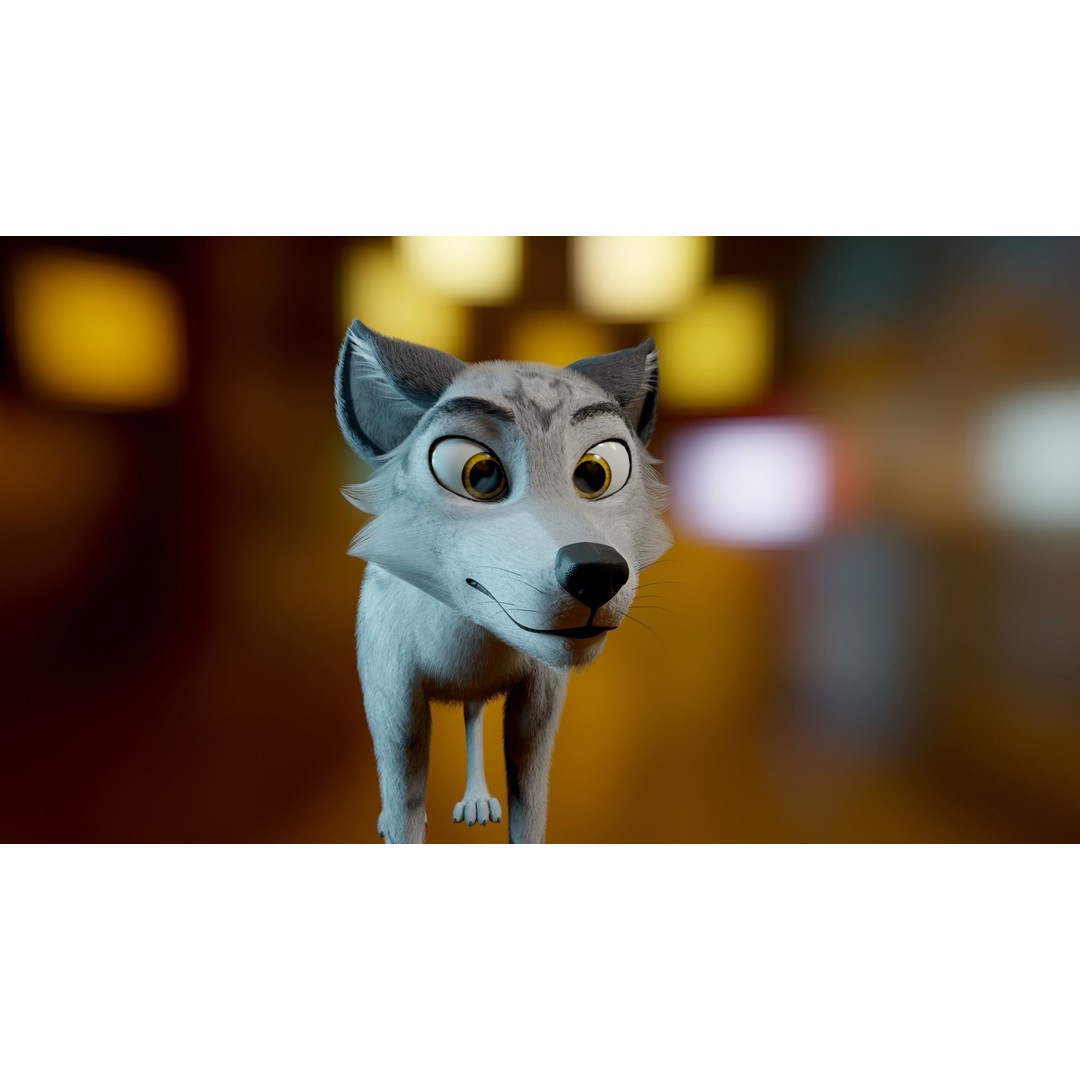 Kovu Wolf 3D Model – Rigged Character with Fur, Blender, FBX, OBJ - View 3