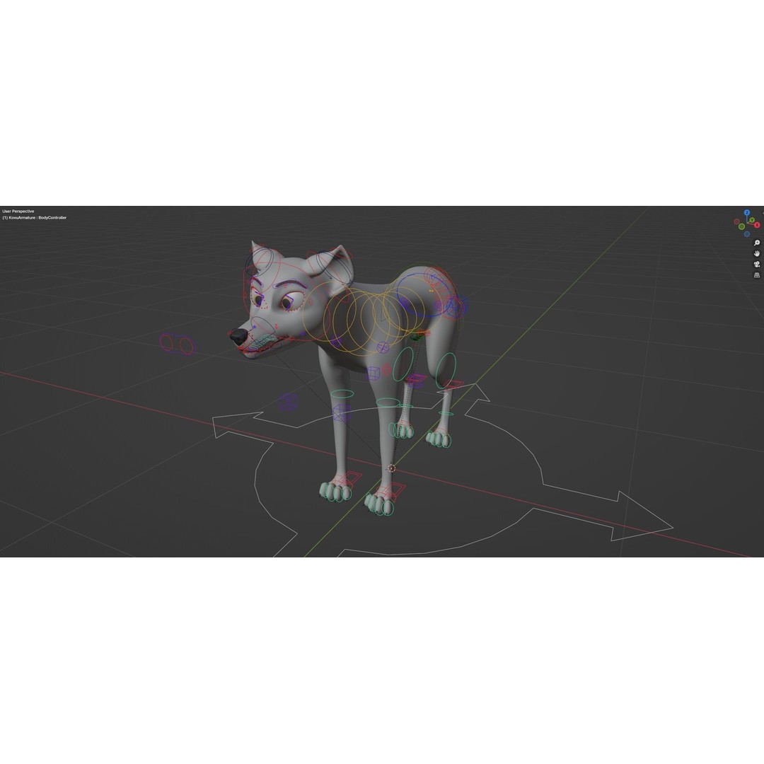 Kovu Wolf 3D Model – Rigged Character with Fur, Blender, FBX, OBJ - View 33