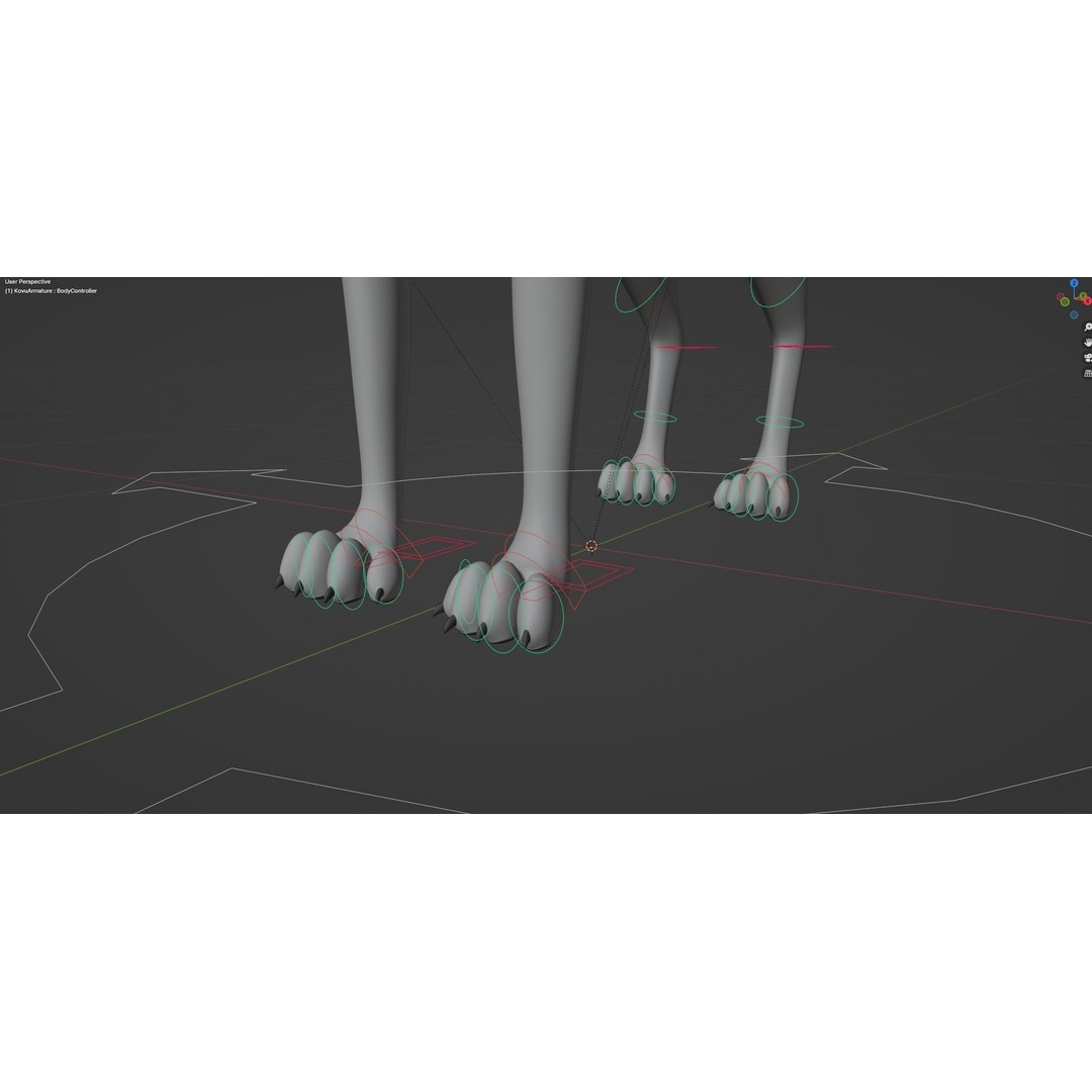 Kovu Wolf 3D Model – Rigged Character with Fur, Blender, FBX, OBJ - View 36