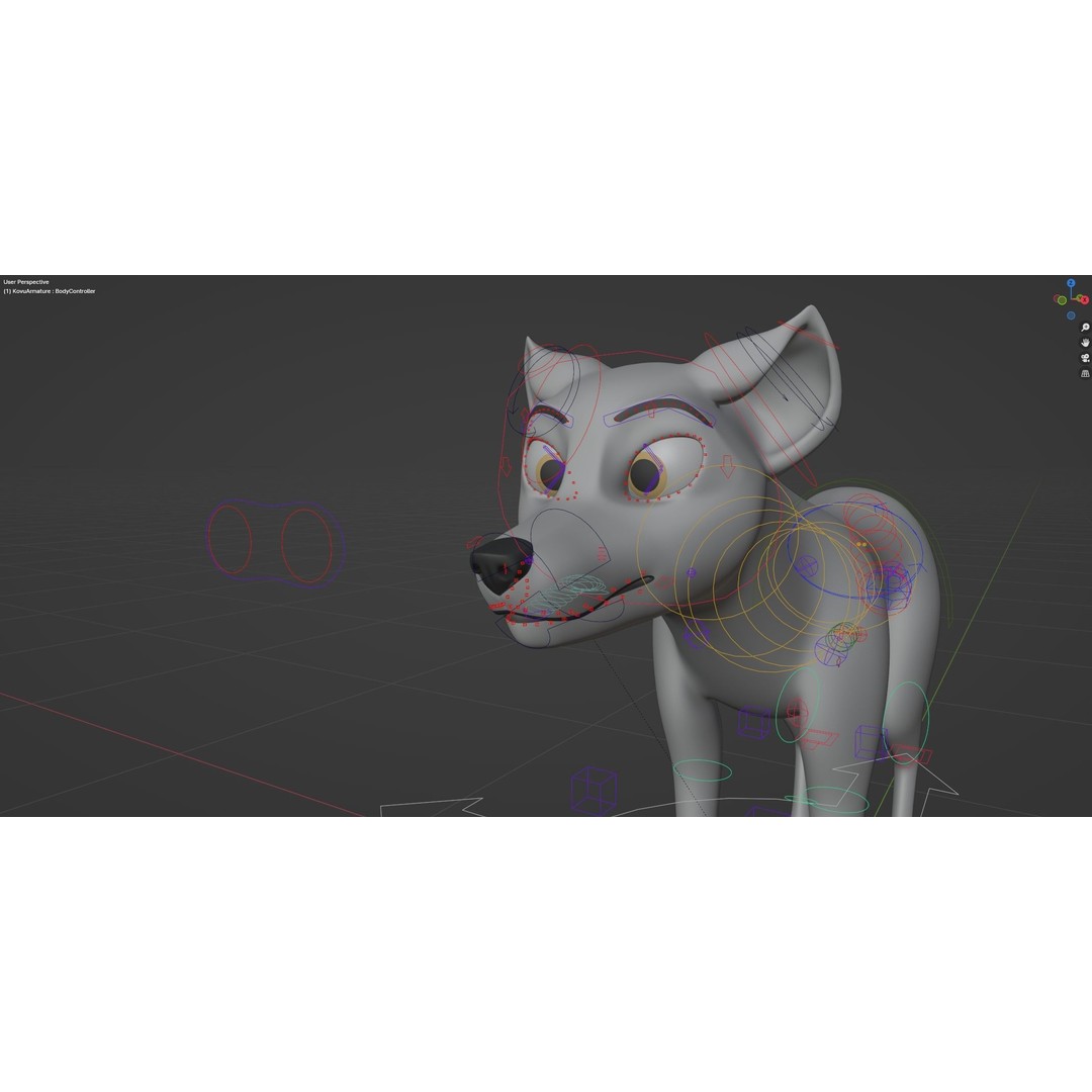 Kovu Wolf 3D Model – Rigged Character with Fur, Blender, FBX, OBJ - View 38