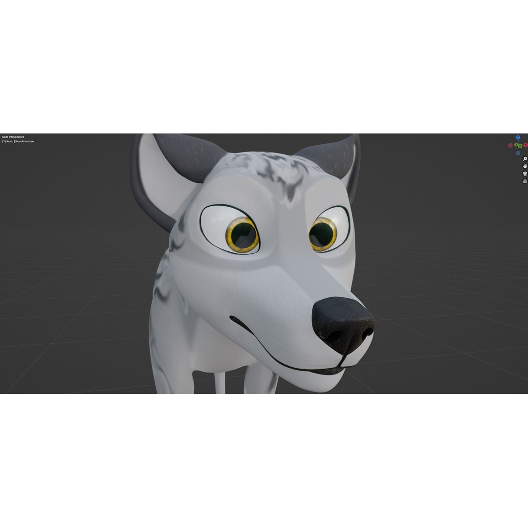 Kovu Wolf 3D Model – Rigged Character with Fur, Blender, FBX, OBJ - View 41