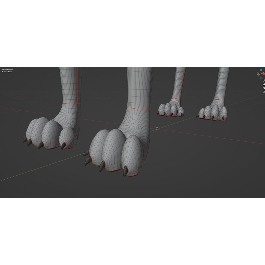 Kovu Wolf 3D Model – Rigged Character with Fur, Blender, FBX, OBJ - View 53