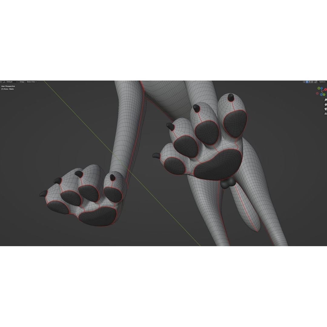 Kovu Wolf 3D Model – Rigged Character with Fur, Blender, FBX, OBJ - View 54