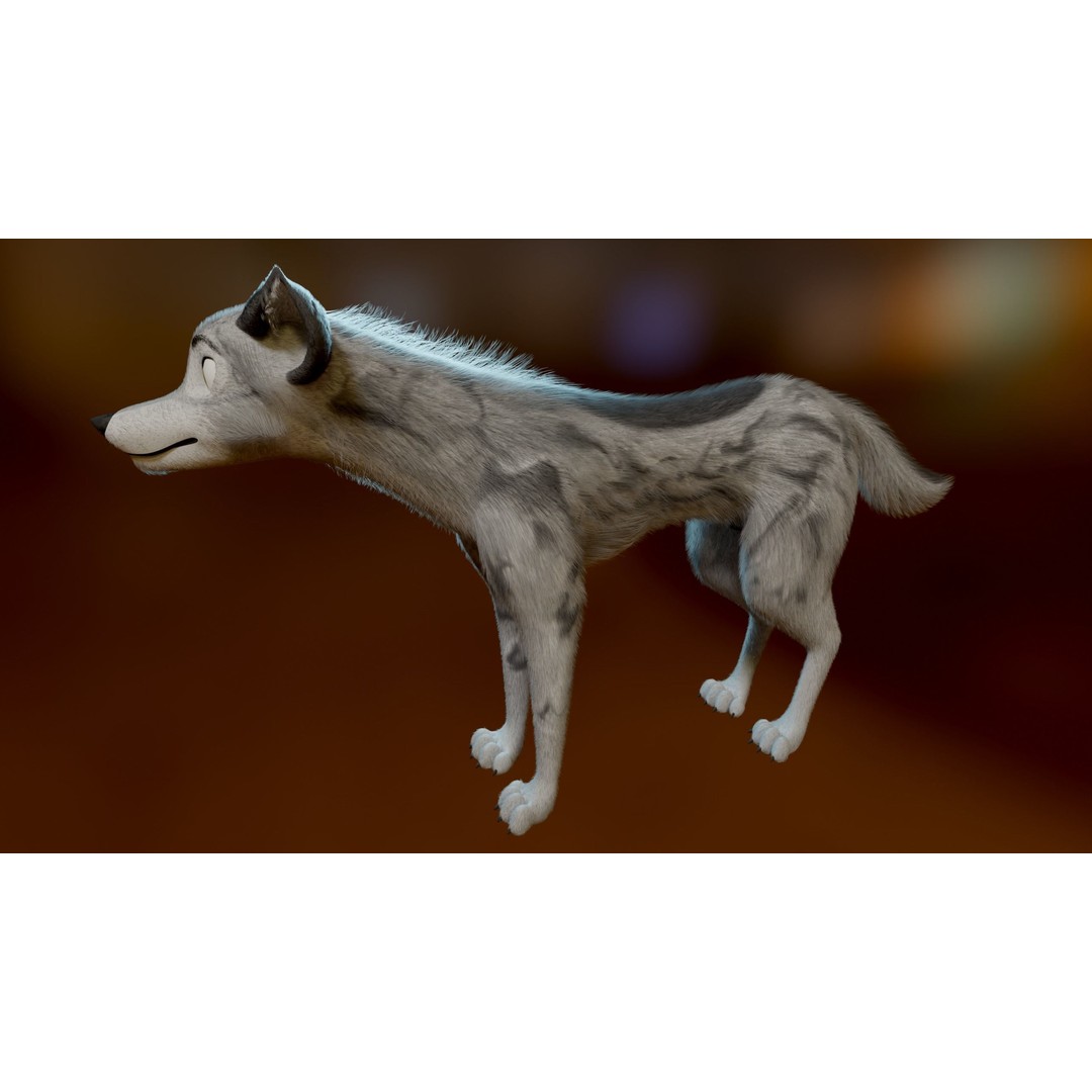 Kovu Wolf 3D Model – Rigged Character with Fur, Blender, FBX, OBJ - View 6