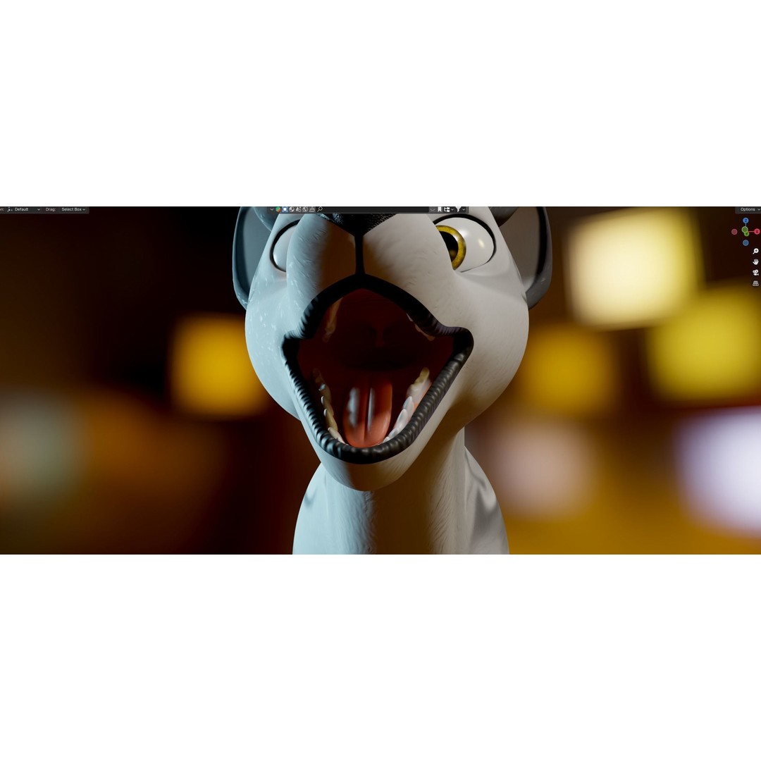 Kovu Wolf 3D Model – Rigged Character with Fur, Blender, FBX, OBJ - View 62