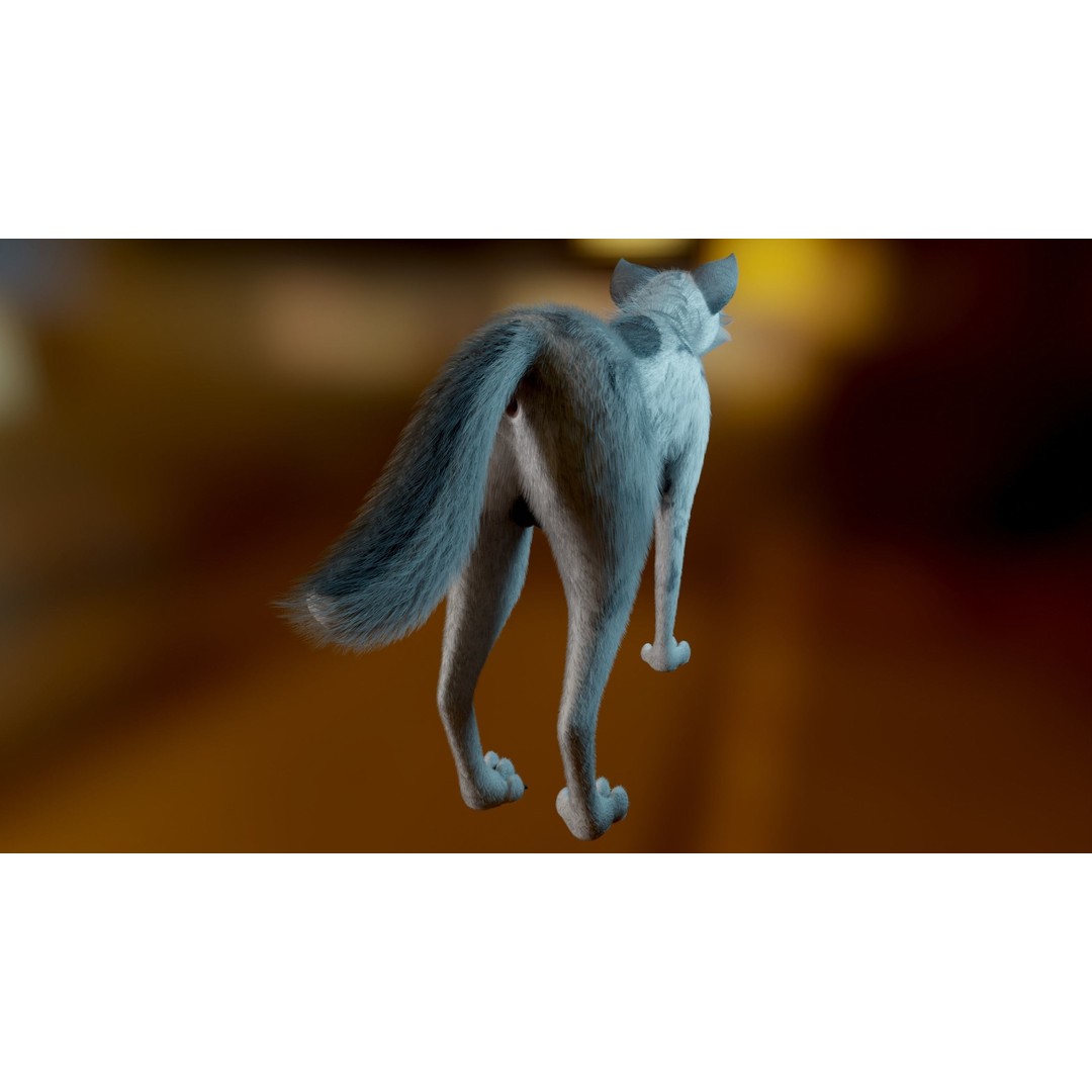 Kovu Wolf 3D Model – Rigged Character with Fur, Blender, FBX, OBJ - View 9