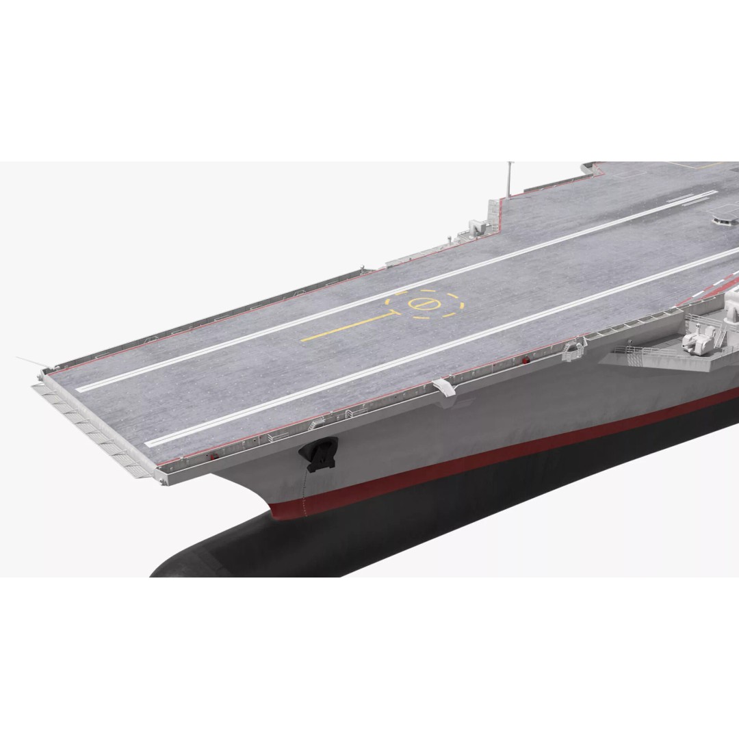 Chinese Type 003 Aircraft Carrier 3D Model – PBR Military Vessel, FBX - View 10