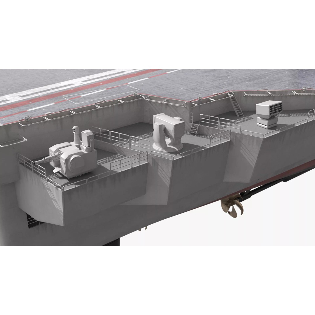 Chinese Type 003 Aircraft Carrier 3D Model – PBR Military Vessel, FBX - View 11