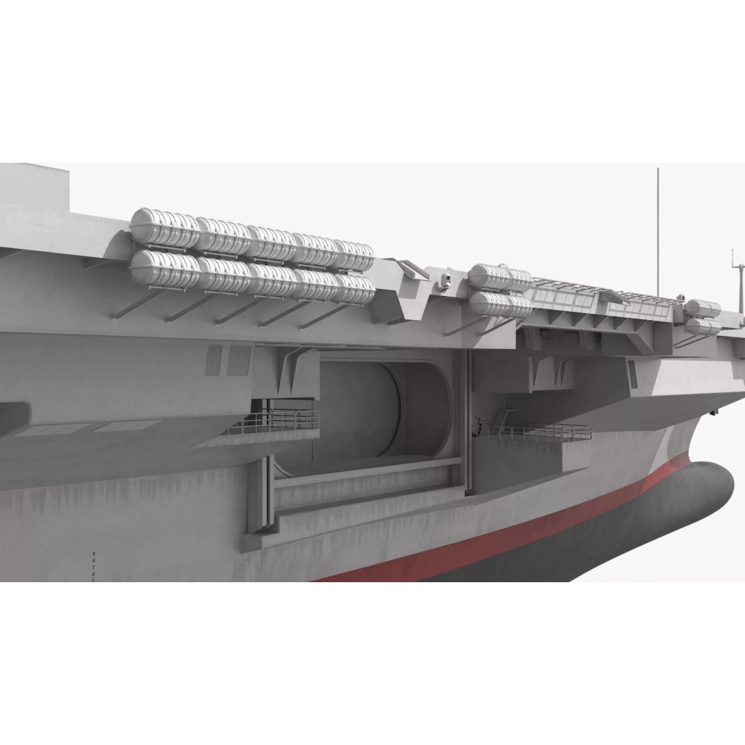 Chinese Type 003 Aircraft Carrier 3D Model – PBR Military Vessel, FBX - View 12