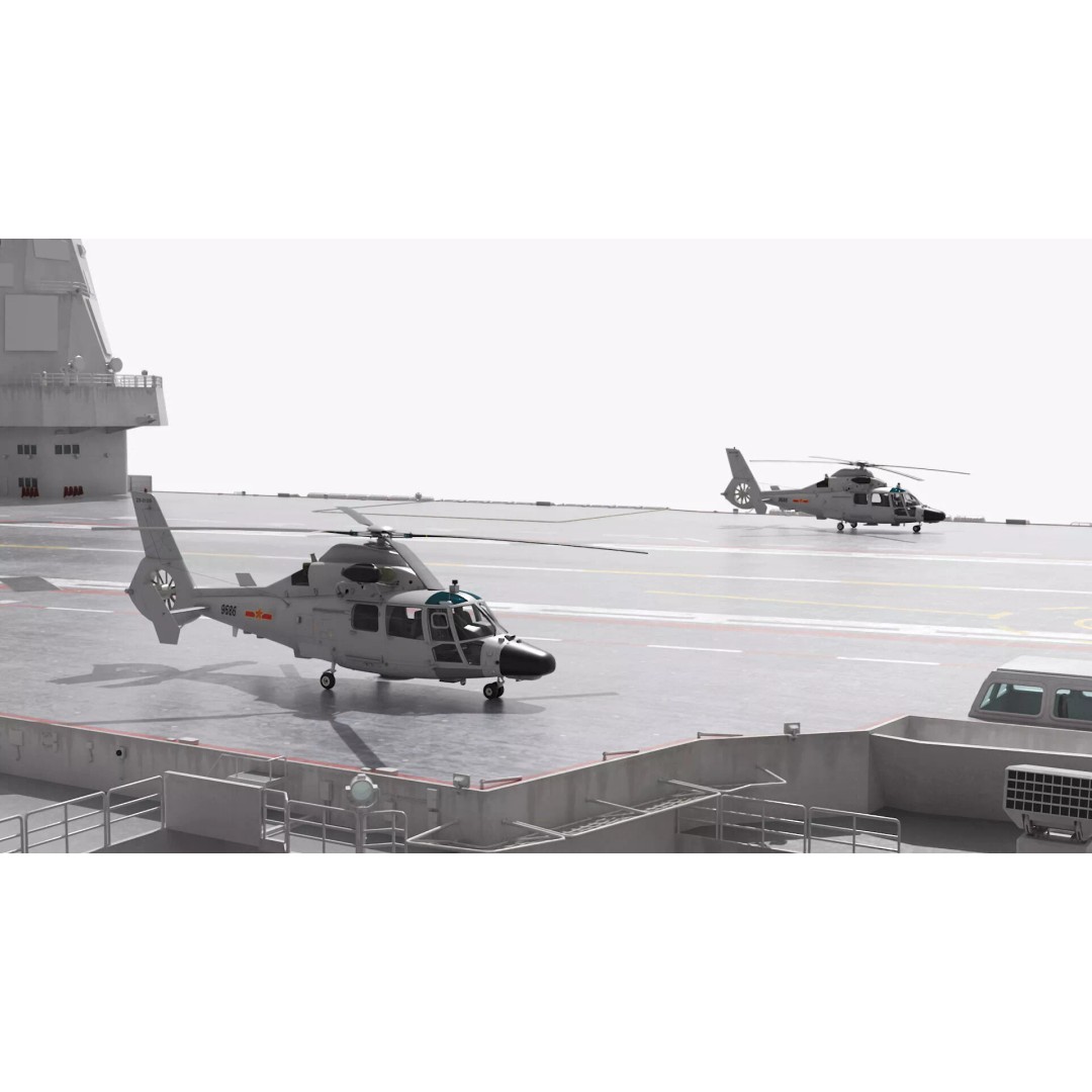 Chinese Type 003 Aircraft Carrier 3D Model – PBR Military Vessel, FBX - View 13