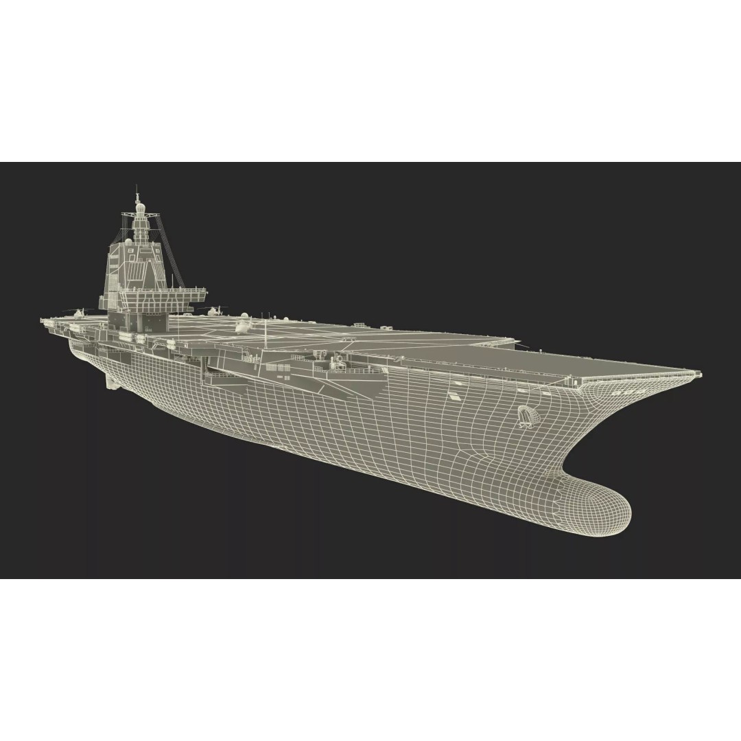 Chinese Type 003 Aircraft Carrier 3D Model – PBR Military Vessel, FBX - View 23