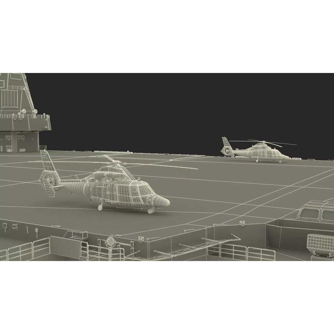 Chinese Type 003 Aircraft Carrier 3D Model – PBR Military Vessel, FBX - View 25