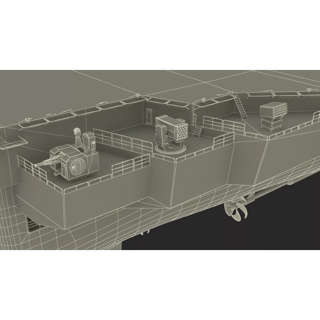 Chinese Type 003 Aircraft Carrier 3D Model – PBR Military Vessel, FBX - View 26
