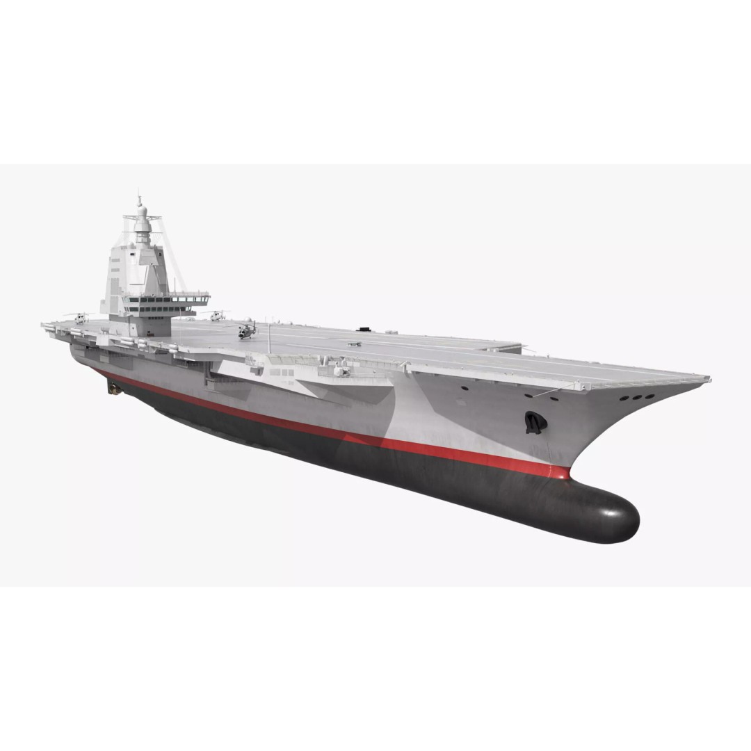 Chinese Type 003 Aircraft Carrier 3D Model – PBR Military Vessel, FBX - View 6