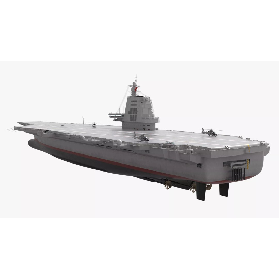Chinese Type 003 Aircraft Carrier 3D Model – PBR Military Vessel, FBX - View 7