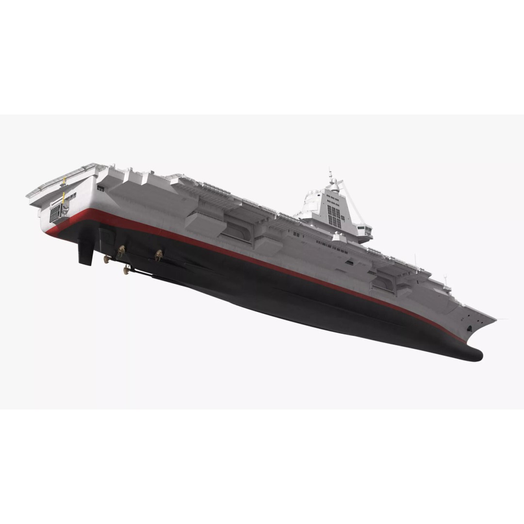 Chinese Type 003 Aircraft Carrier 3D Model – PBR Military Vessel, FBX - View 8