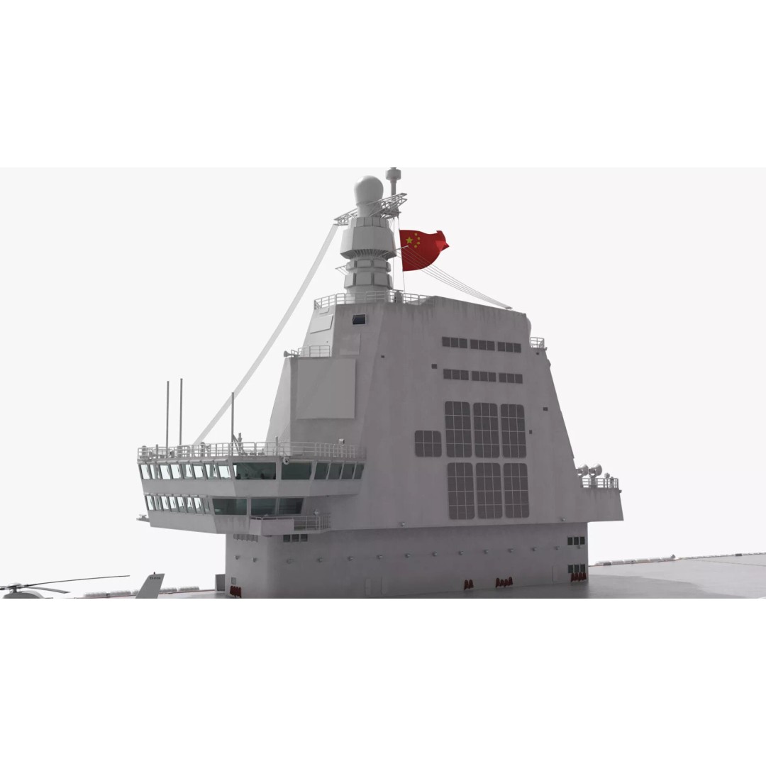 Chinese Type 003 Aircraft Carrier 3D Model – PBR Military Vessel, FBX - View 9