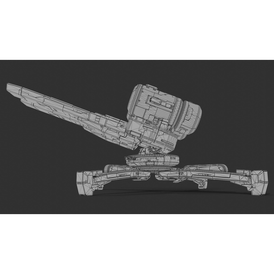 Futuristic Weapon 3D Model – High Poly PBR Asset, OBJ & FBX Formats