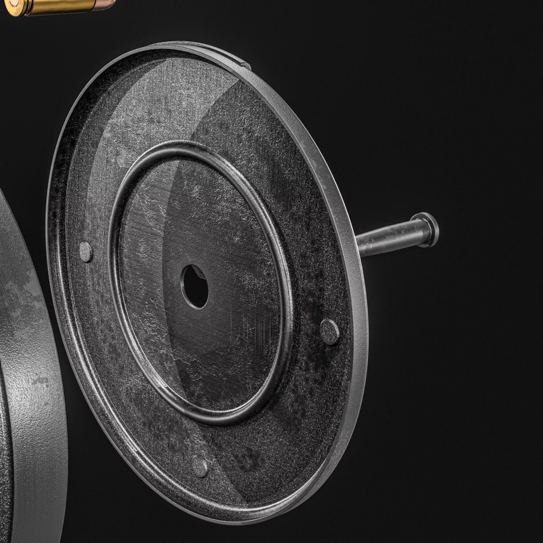 Drum Magazine 3D Model – Low Poly PBR Game Asset, FBX, OBJ - View 12