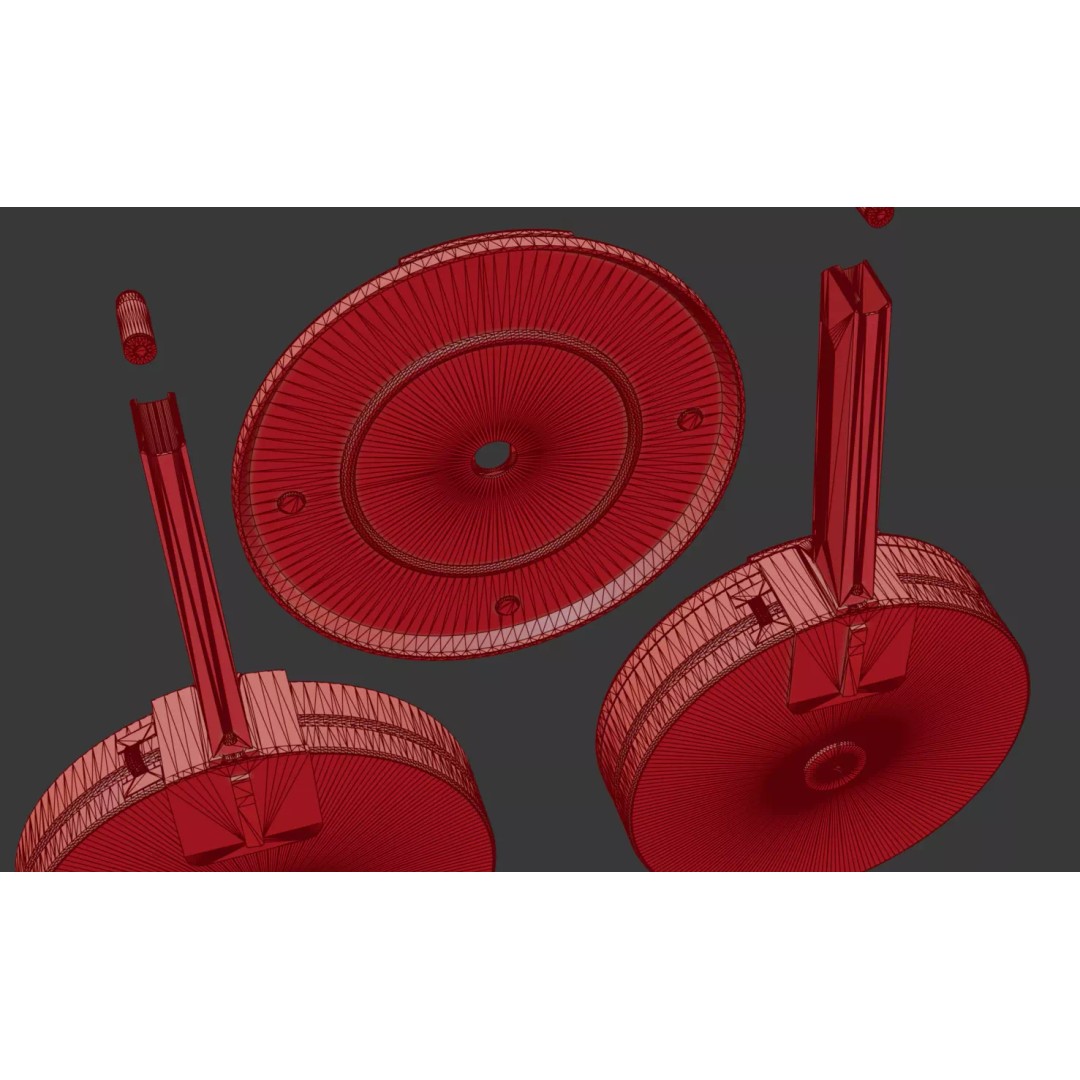 Drum Magazine 3D Model – Low Poly PBR Game Asset, FBX, OBJ - View 30