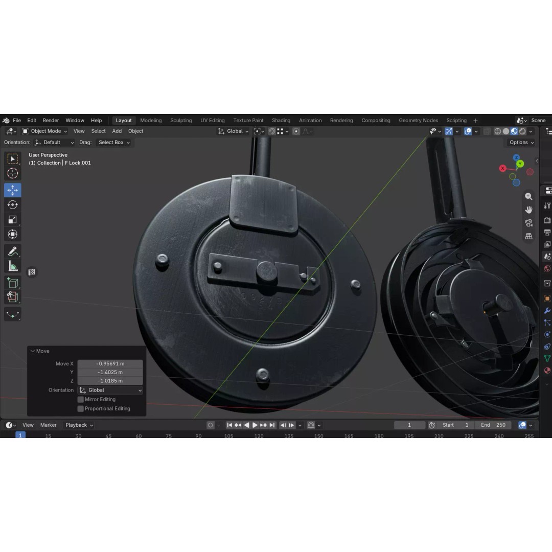 Drum Magazine 3D Model – Low Poly PBR Game Asset, FBX, OBJ - View 32
