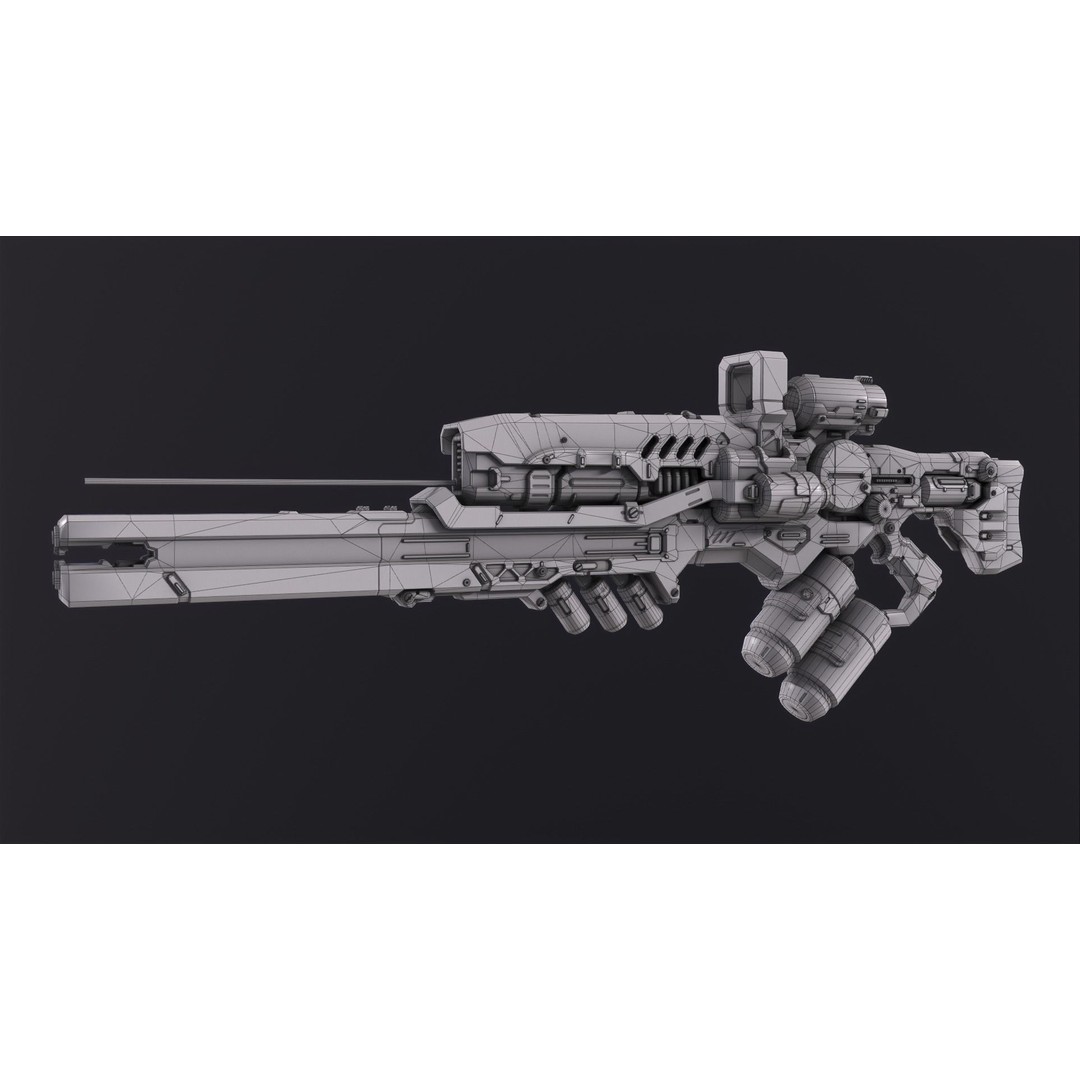 Sci-Fi Weapon Pack 3D Model – Low Poly Game-Ready Assets, FBX - View 13