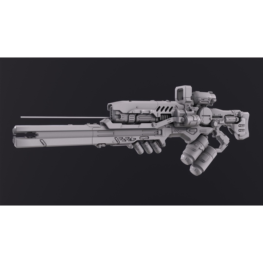 Sci-Fi Weapon Pack 3D Model – Low Poly Game-Ready Assets, FBX - View 14