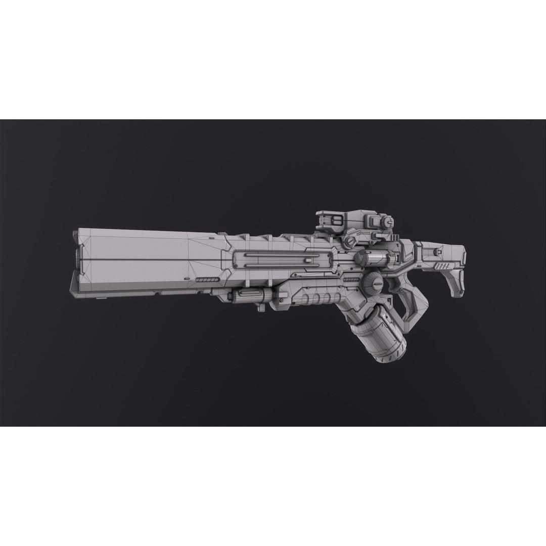 Sci-Fi Weapon Pack 3D Model – Low Poly Game-Ready Assets, FBX - View 16
