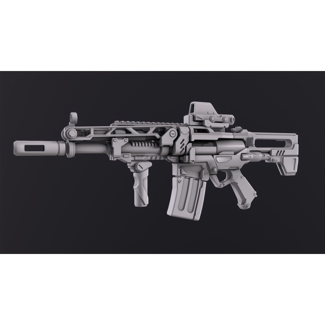 Sci-Fi Weapon Pack 3D Model – Low Poly Game-Ready Assets, FBX - View 17