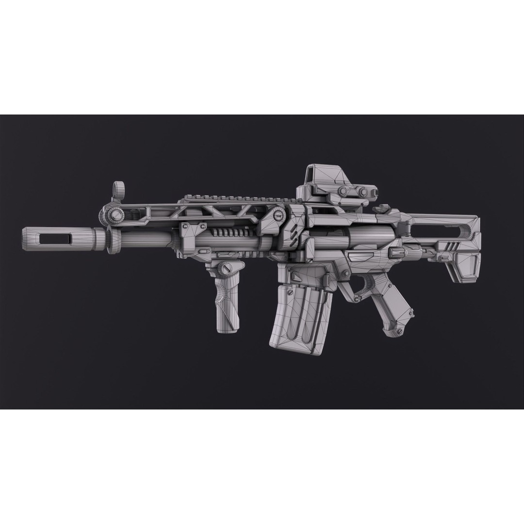 Sci-Fi Weapon Pack 3D Model – Low Poly Game-Ready Assets, FBX - View 18