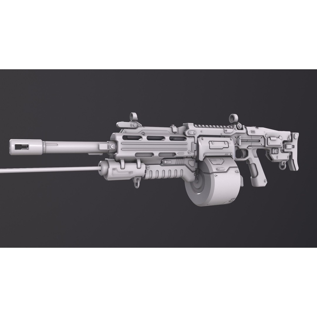 Sci-Fi Weapon Pack 3D Model – Low Poly Game-Ready Assets, FBX - View 21