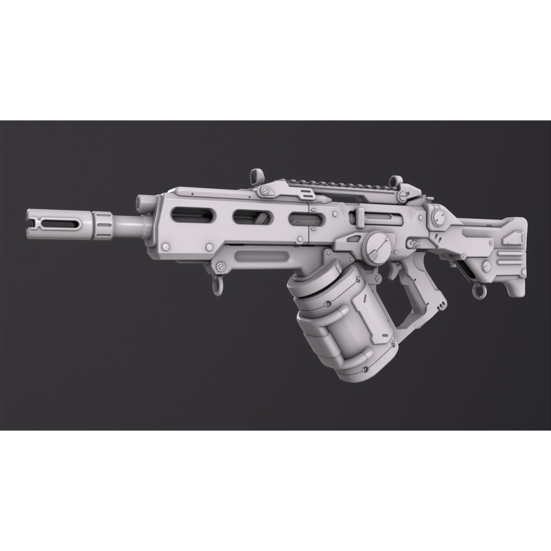 Sci-Fi Weapon Pack 3D Model – Low Poly Game-Ready Assets, FBX - View 24