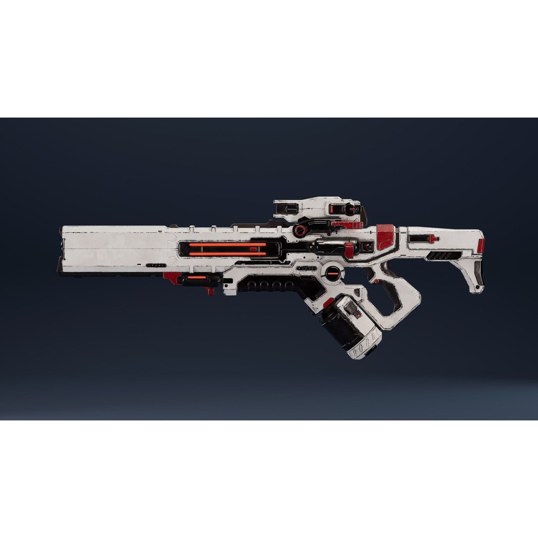 Sci-Fi Weapon Pack 3D Model – Low Poly Game-Ready Assets, FBX - View 3