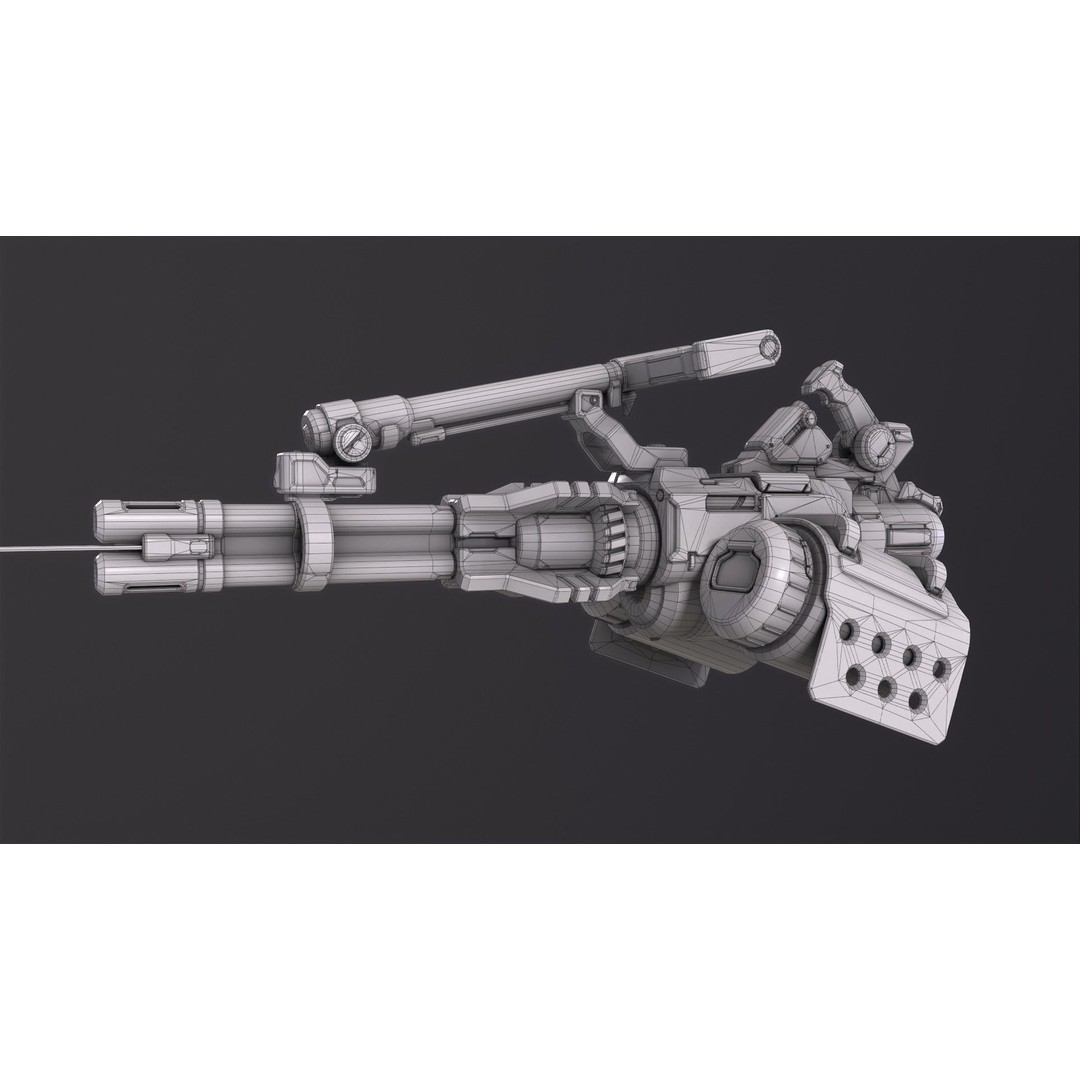 Sci-Fi Weapon Pack 3D Model – Low Poly Game-Ready Assets, FBX - View 30