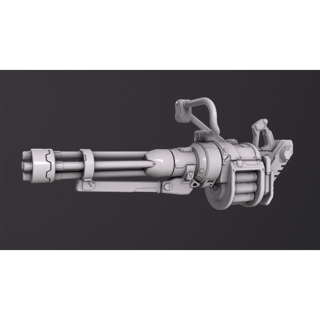 Sci-Fi Weapon Pack 3D Model – Low Poly Game-Ready Assets, FBX - View 32