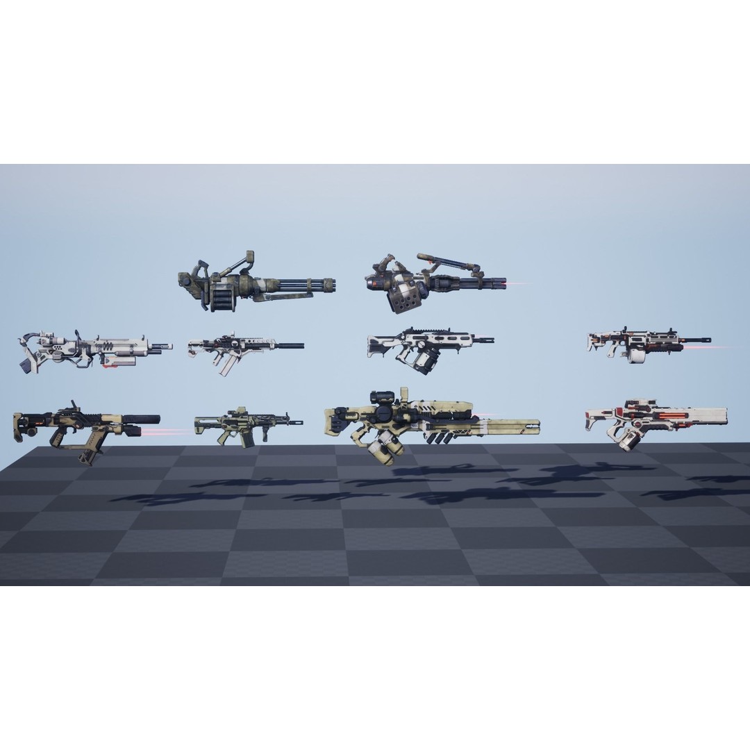 Sci-Fi Weapon Pack 3D Model – Low Poly Game-Ready Assets, FBX - View 33