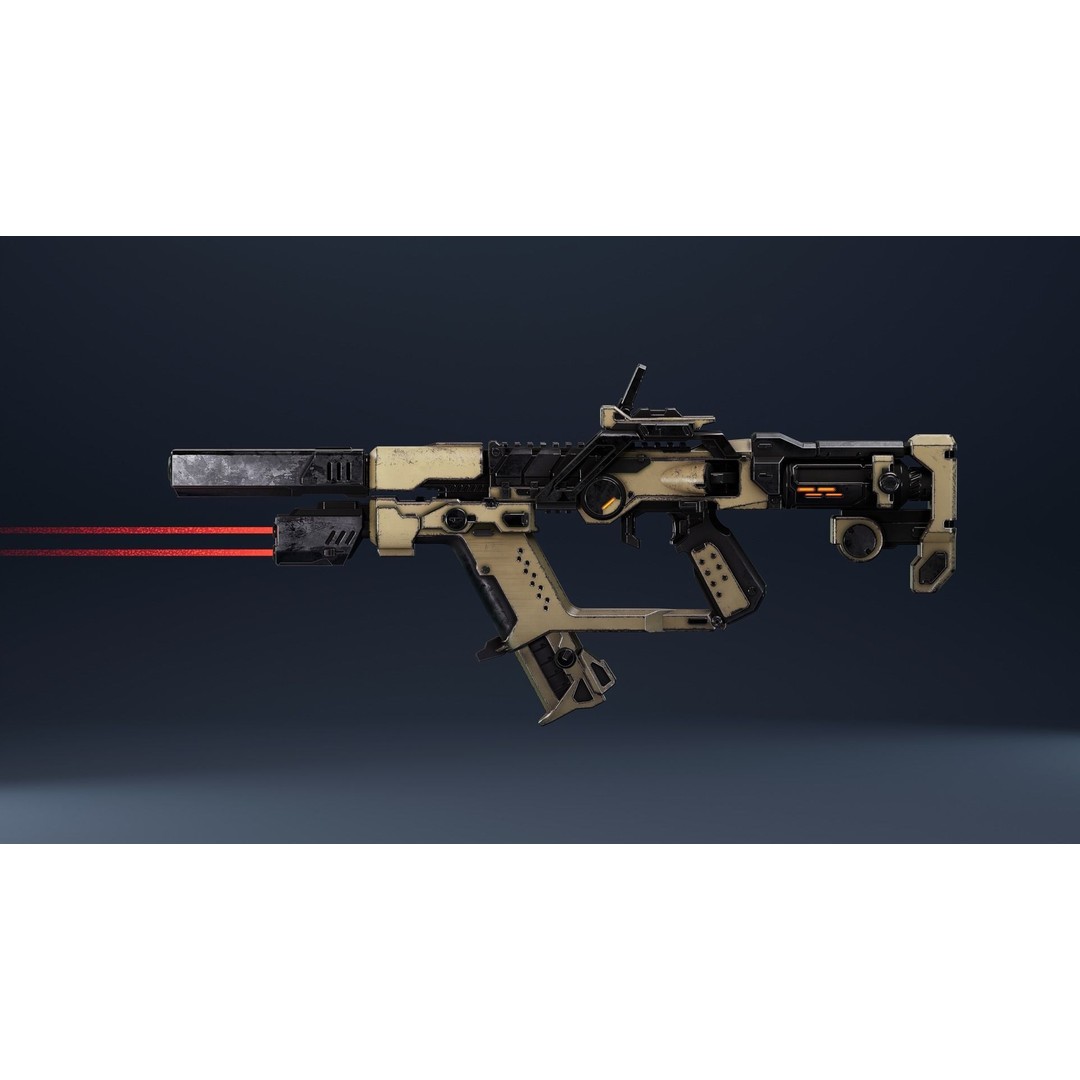 Sci-Fi Weapon Pack 3D Model – Low Poly Game-Ready Assets, FBX - View 7