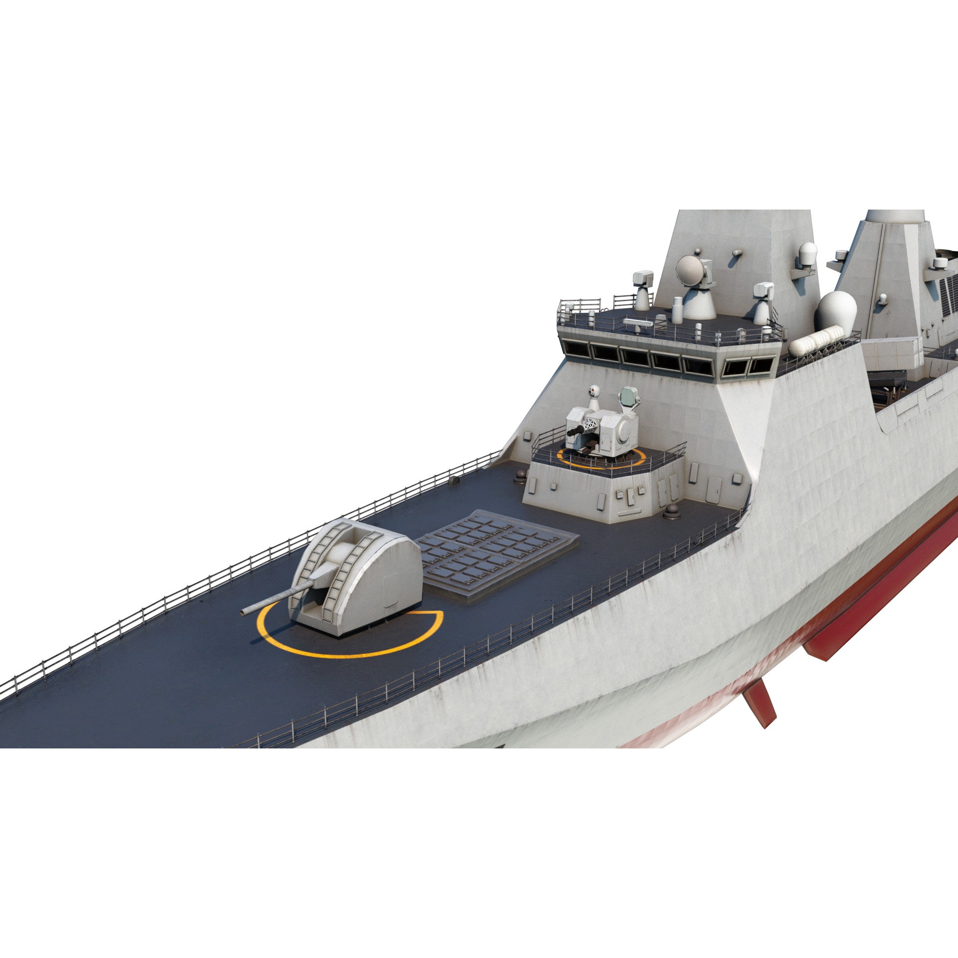 PLAN Type 054B Frigate - Low-Poly Game-Ready 3D Model - View 11