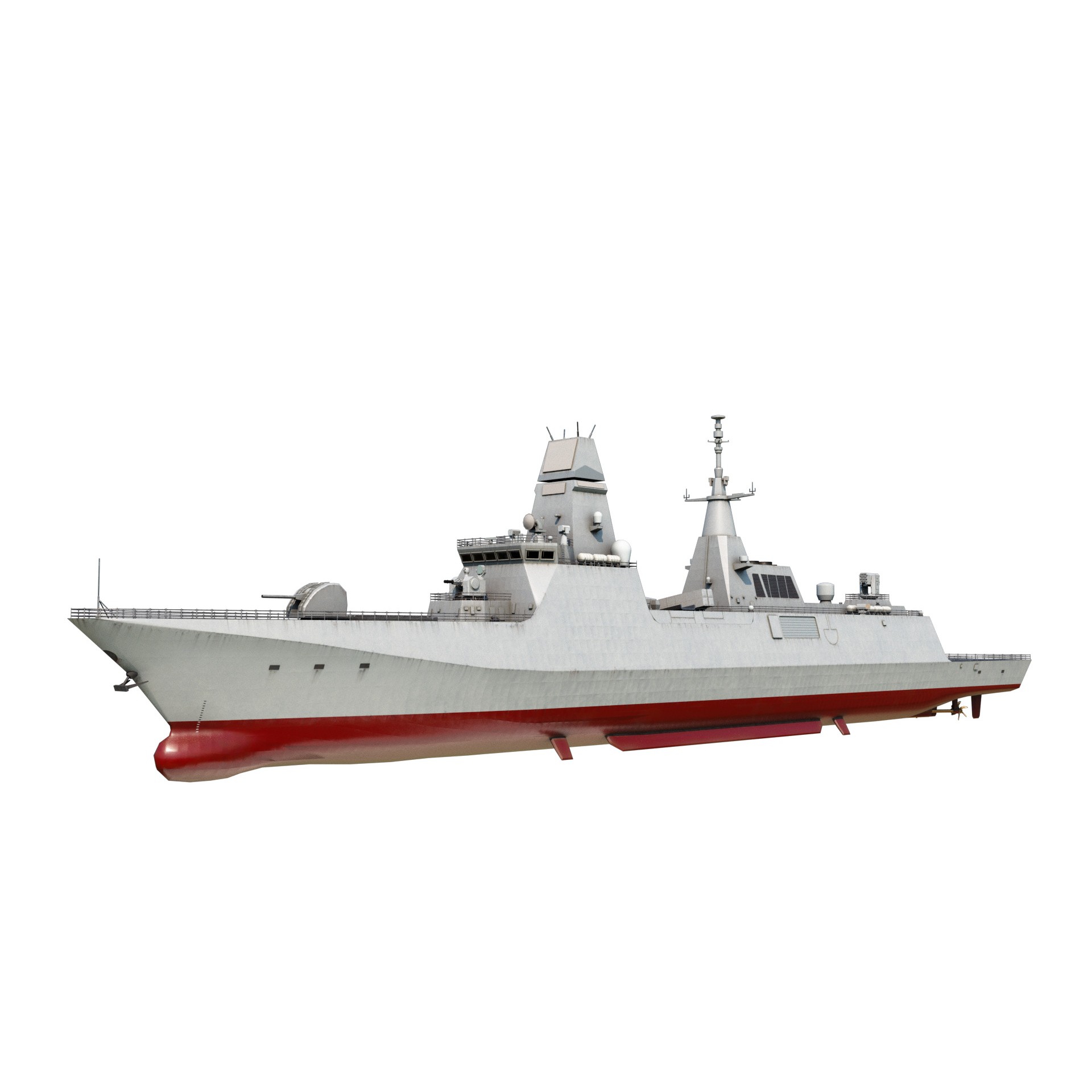 PLAN Type 054B Frigate - Low-Poly Game-Ready 3D Model - View 12