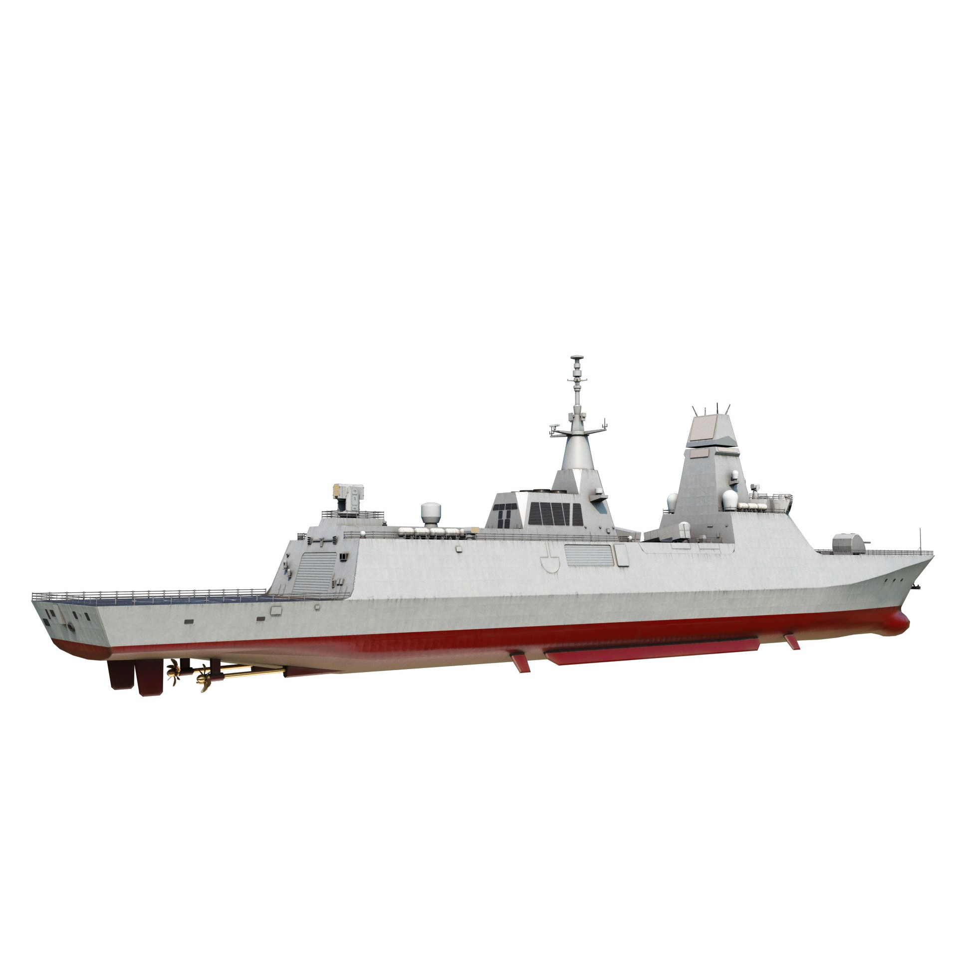 PLAN Type 054B Frigate - Low-Poly Game-Ready 3D Model - View 13